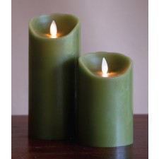 [LED 양초]FLAMELESS CANDLE GREEN DISTRESSED - 그린 [5인치]